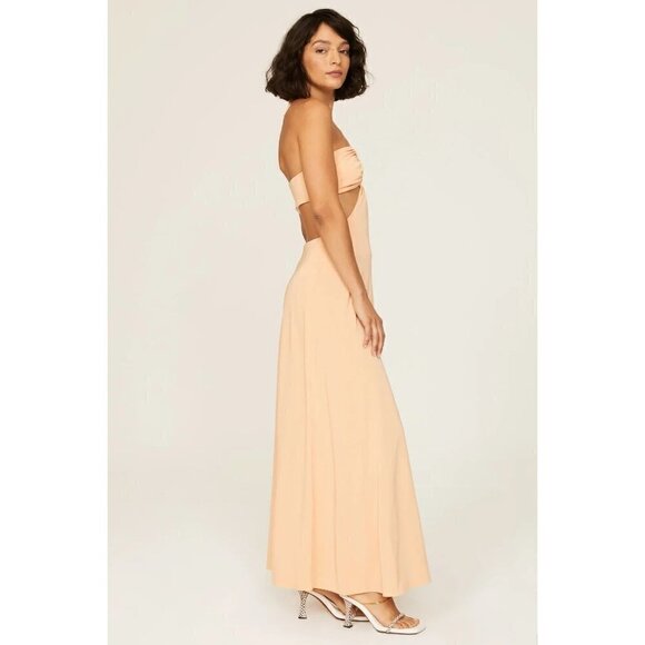 Rosetta Getty Ruched Cutout Gown Orange Womens Size 6 - Picture 2 of 11